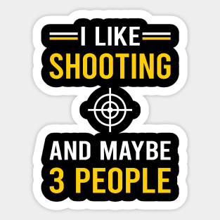 3 People Shooting Sticker